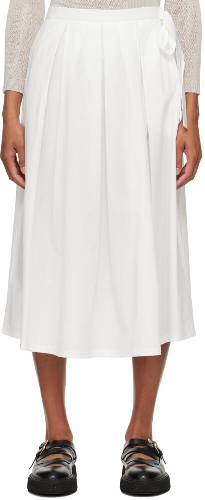 Weekend Max Mara White Donata Midi Skirt Cover