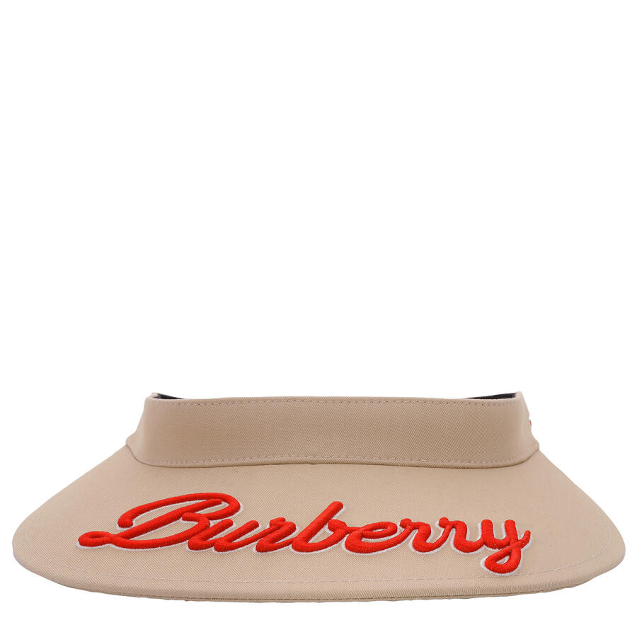 Burberry Soft Fawn Varsity Logo Wide Peak Visor Cover