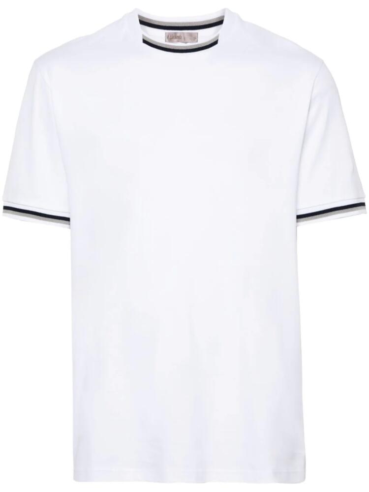 Herno striped-border T-shirt - White Cover