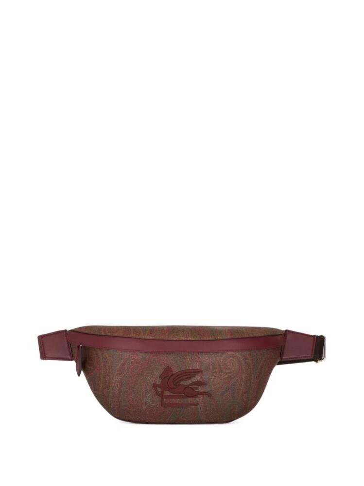 ETRO Pegaso-embroidered paisley belt bag - Brown Cover