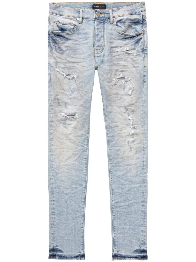 Purple Brand distressed low-rise skinny jeans - Blue Cover