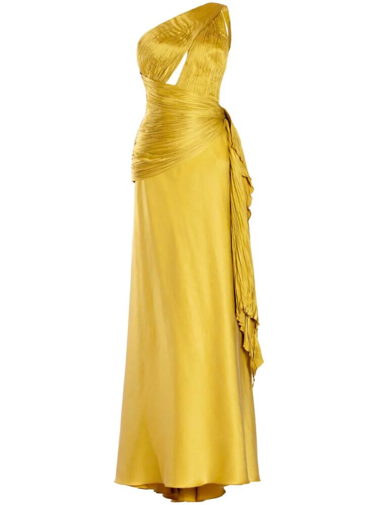 Maria Lucia Hohan Bliss satin gown - Yellow Cover