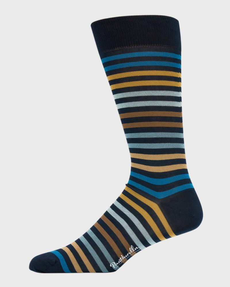 Pantherella Men's Stripe Crew Socks Cover