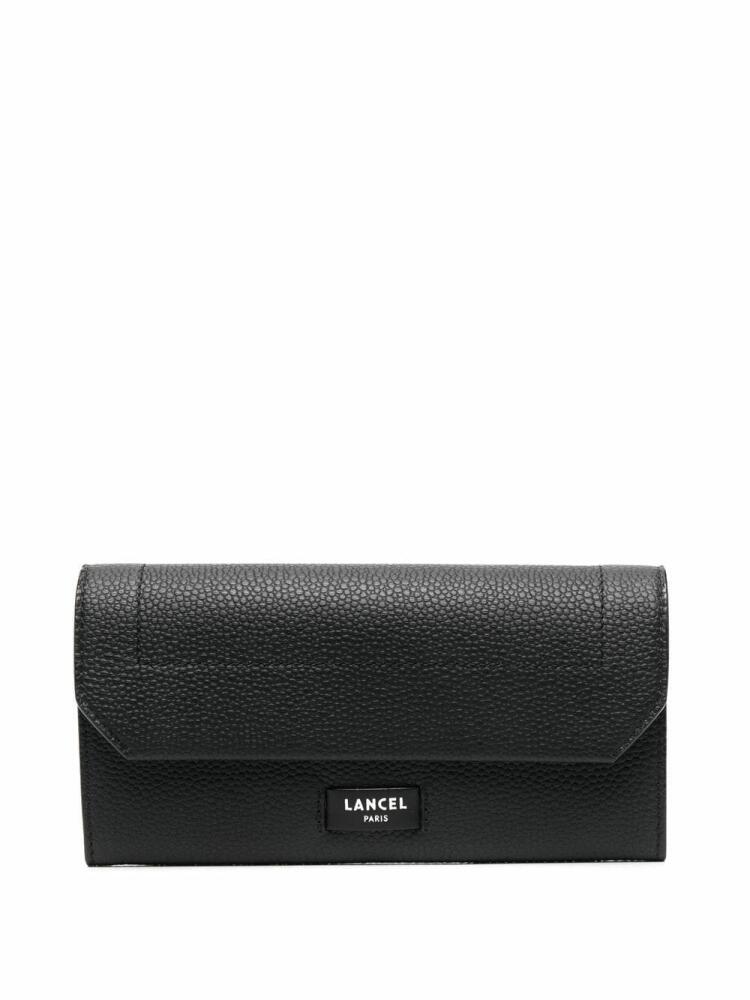 Lancel logo-patch leather wallet - Black Cover