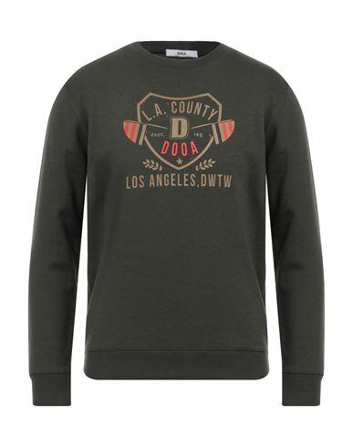 Dooa Man Sweatshirt Military green Cotton, Polyester Cover