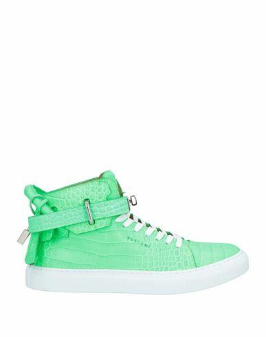 Buscemi Man Sneakers Acid green Soft Leather Cover