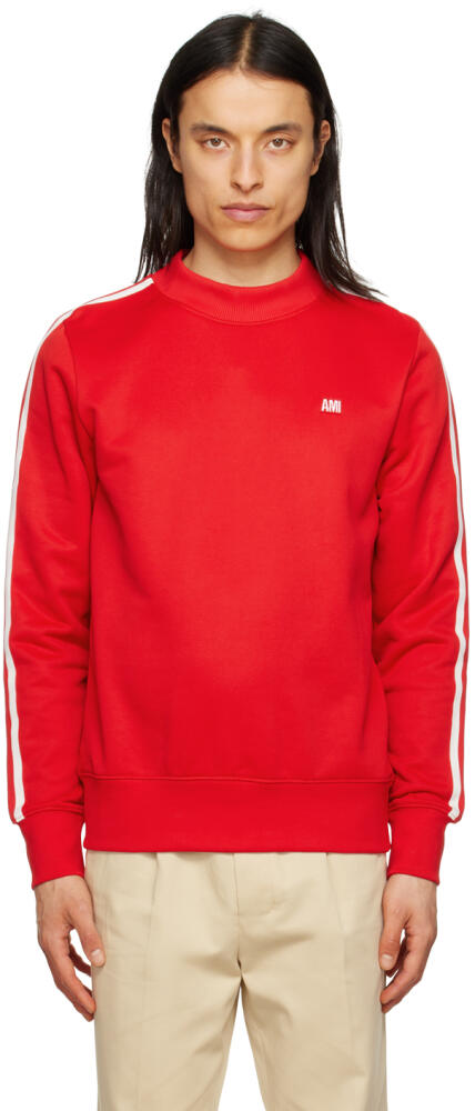 AMI Paris Red Striped Sweatshirt Cover