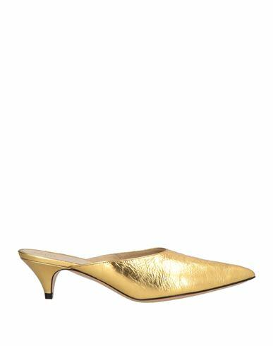 Khaite Woman Mules & Clogs Gold Leather Cover