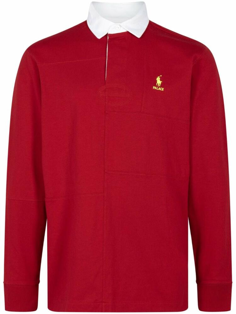 Palace x Ralph Lauren pieced rugby shirt - Red Cover