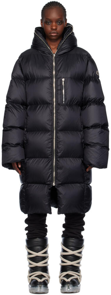 Rick Owens Moncler + Rick Owens Black Down Coat Cover