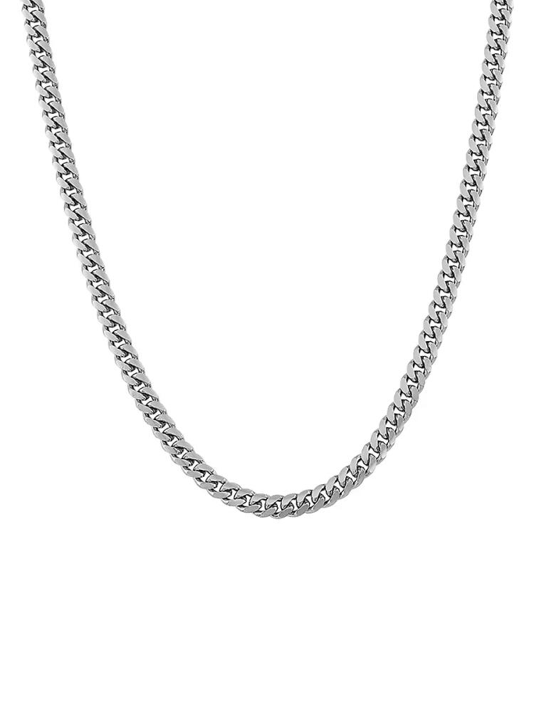 Saks Fifth Avenue Made in Italy Men's Basic Sterling Silver Curb Chain Necklace/24" Cover