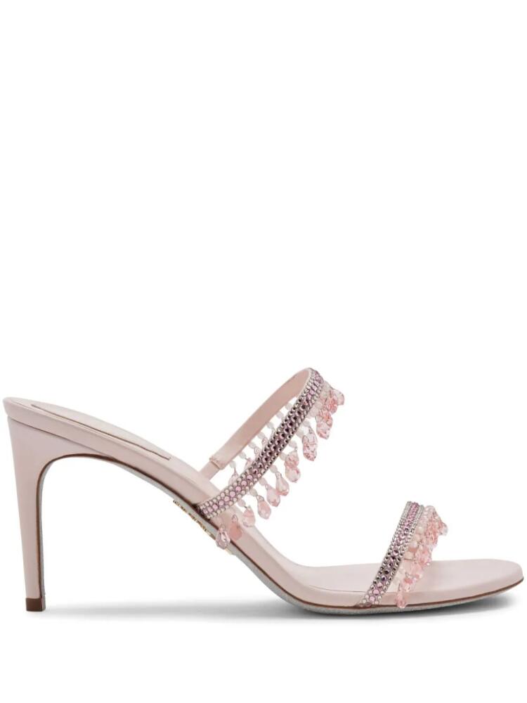 René Caovilla 75mm crystal-embellished sandals - Pink Cover