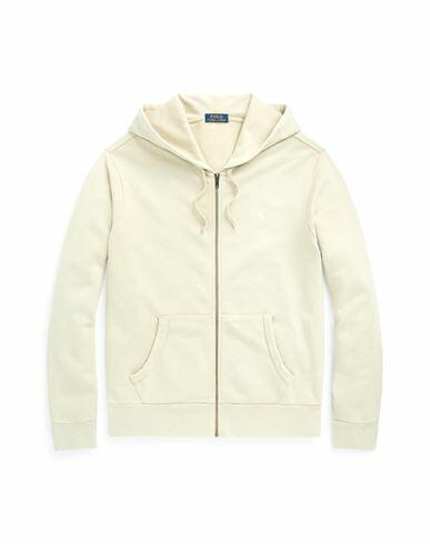 Polo Ralph Lauren Loopback Terry Full-zip Hoodie Man Sweatshirt Beige Cotton Cover