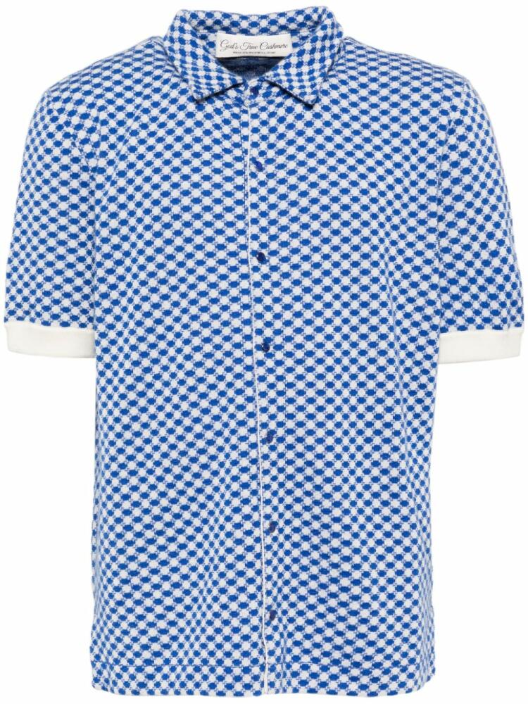 GOD'S TRUE CASHMERE Lapis dot cashmere shirt - Blue Cover