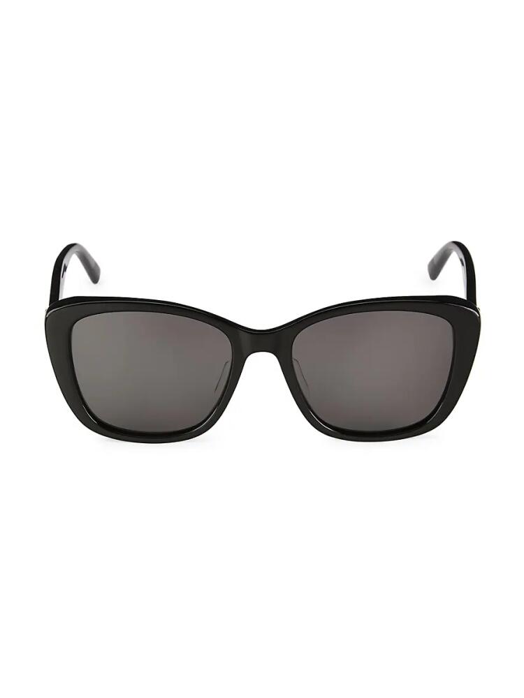 Bottega Veneta Women's Minimalist 55MM Cat Eye Sunglasses - Black Cover