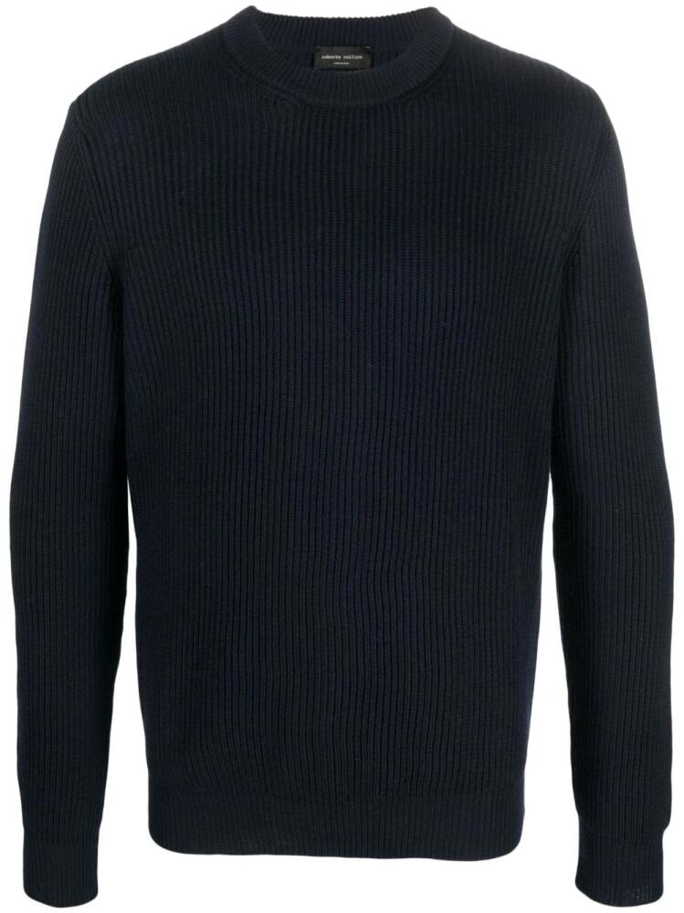 Roberto Collina crew-neck wool jumper - Blue Cover