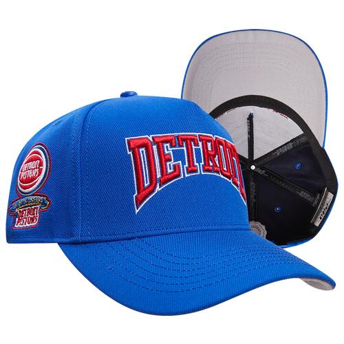 Pro Standard Mens Pro Standard Pistons Crest Emblem Flatbrim Snapback - Mens Blue/Blue Cover