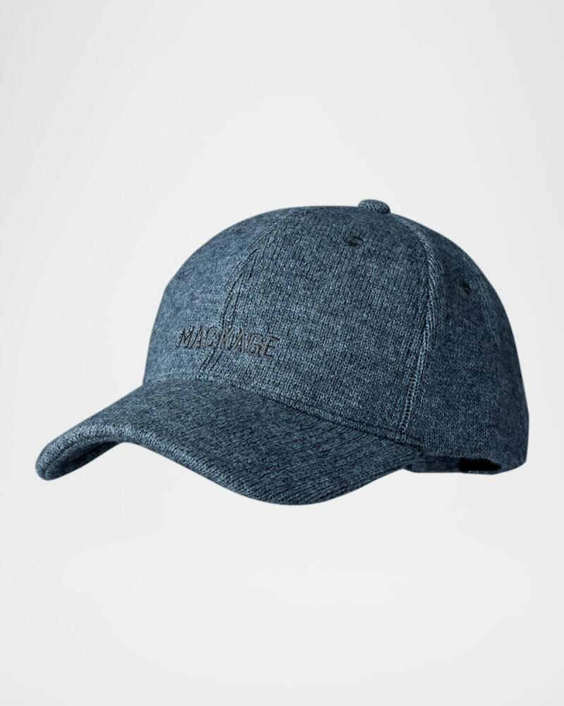 Mackage Men's Anderson Wool and Cashmere Logo Baseball Cap Cover