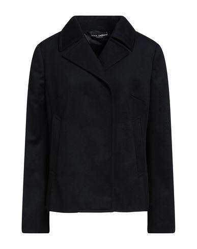 Dolce & gabbana Woman Coat Midnight blue Virgin Wool, Cashmere Cover