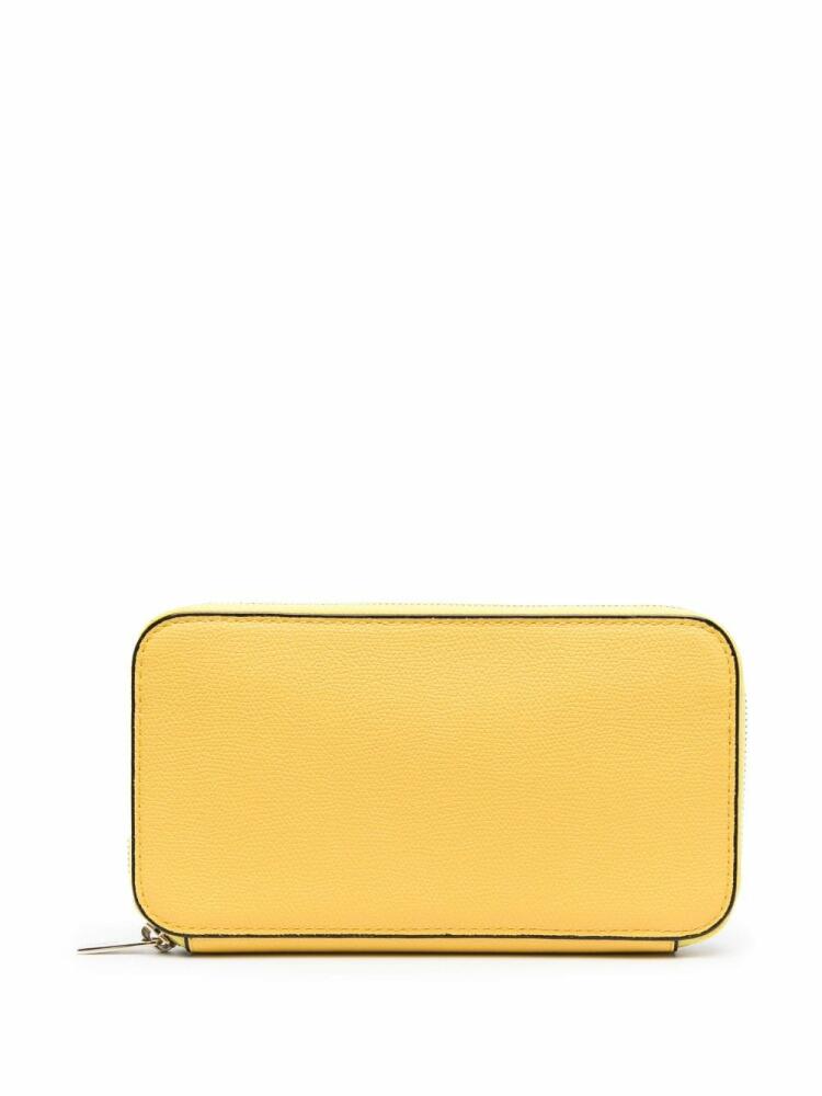 Valextra zipped continental wallet - Yellow Cover