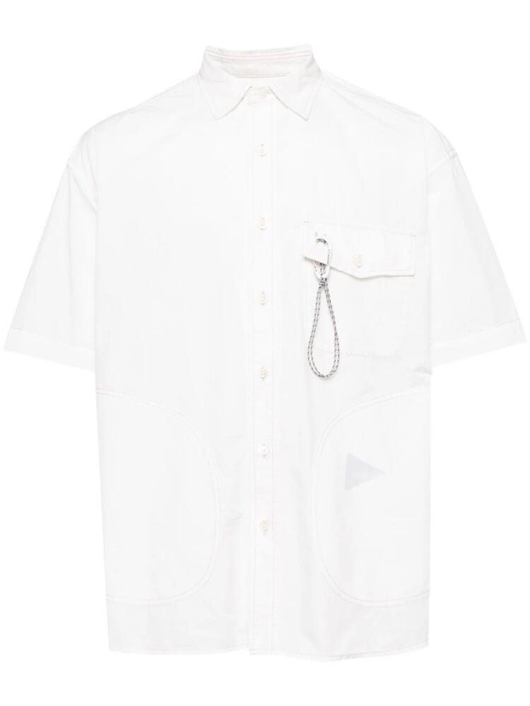 and Wander appliqué-detail short-sleeve shirt - White Cover