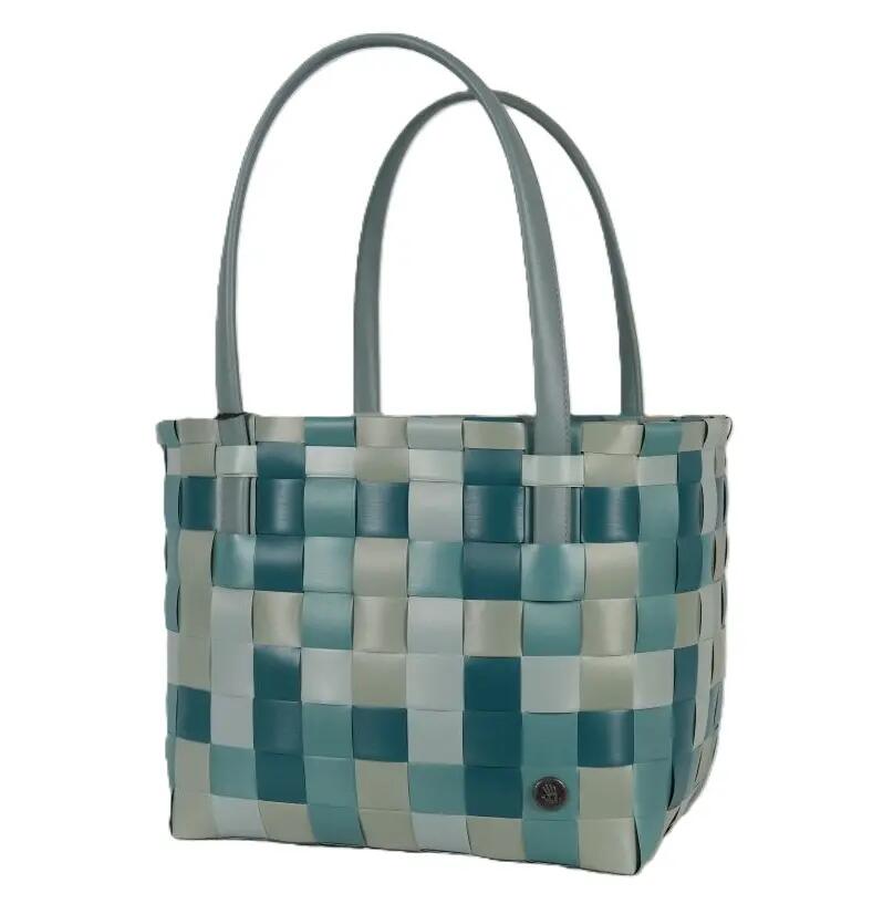 Handed By Color Block Recycled Tote Bag in Sage Green Mix Cover