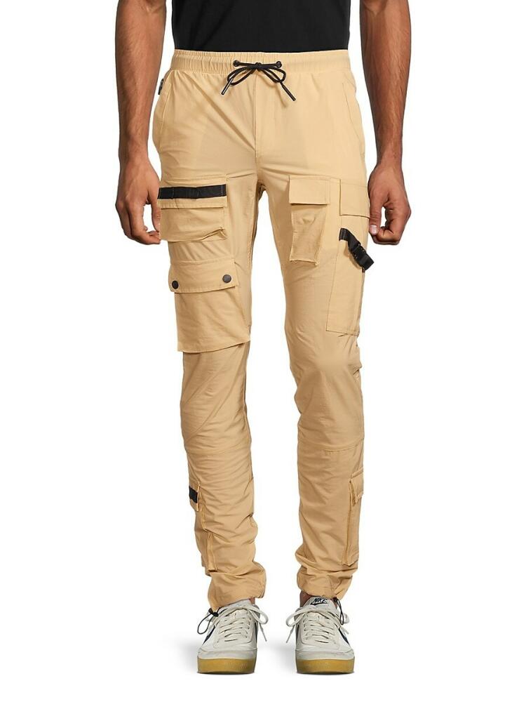 American Stitch Men's Tactical Cargo Joggers - Khaki Cover