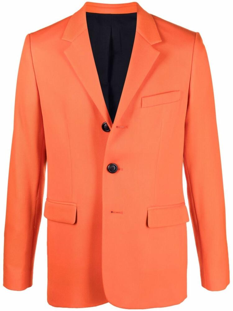 AMI Paris single-breasted wool blazer - Orange Cover