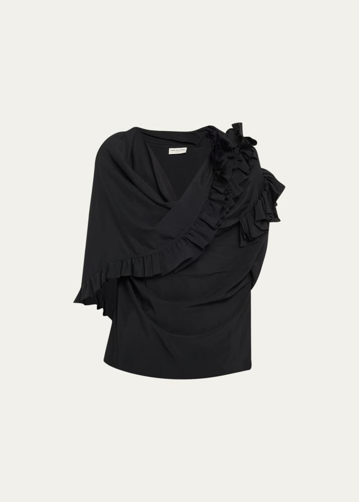 Dries Van Noten Connies Ruffle Crepe Blouse Cover