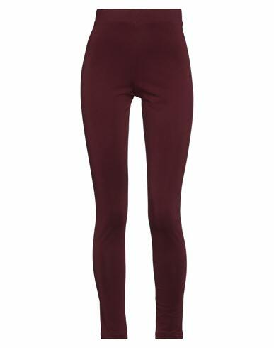 Adidas Originals Woman Leggings Burgundy Polyester, Elastane Cover