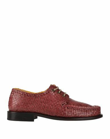 Marni Woman Lace-up shoes Brick red Leather Cover