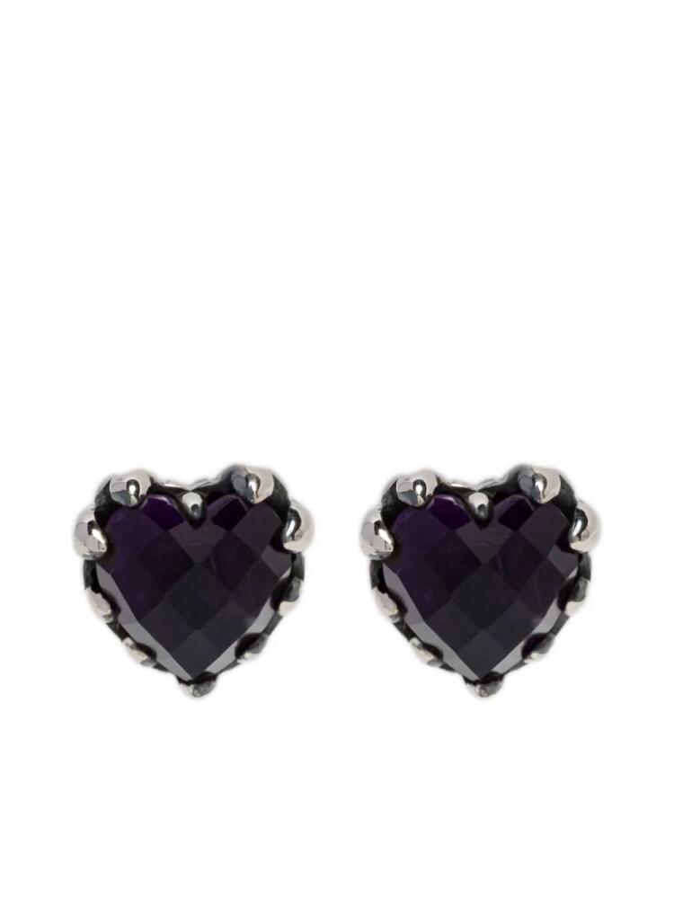 Stolen Girlfriends Club Love Claw amethyst stud earrings - Purple Cover