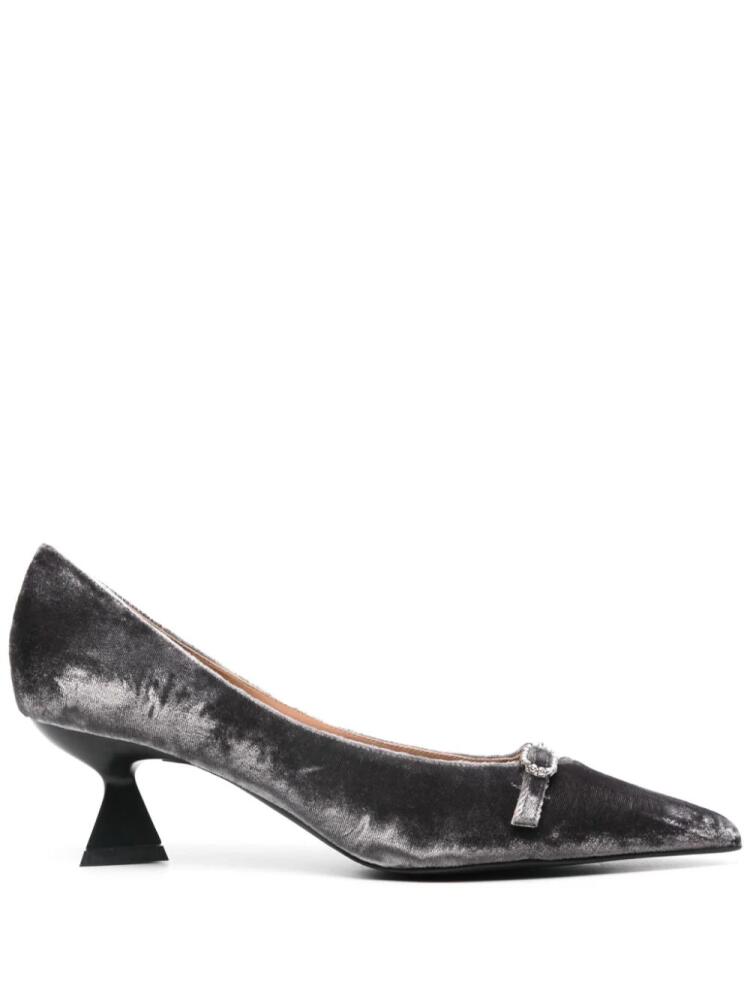 Roberto Festa 50mm crushed-velvet pumps - Grey Cover