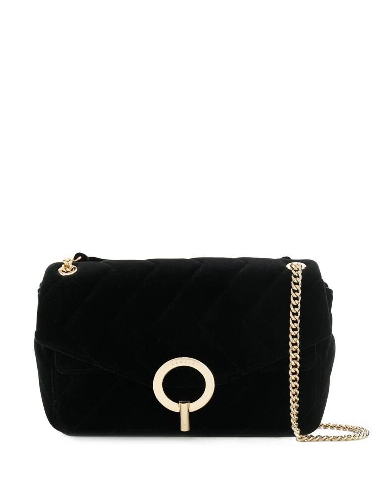 SANDRO flap shoulder bag - Black Cover