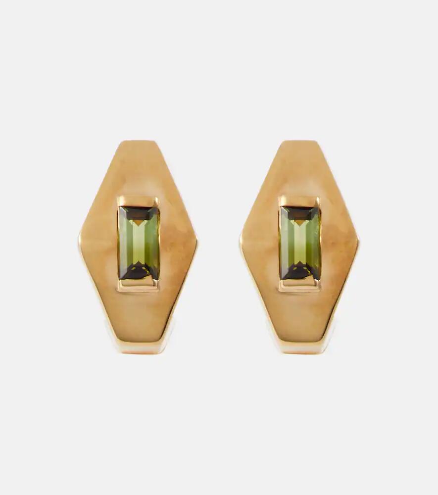 Aliita Deco Rombo Mini 9kt gold earrings with tourmaline Cover