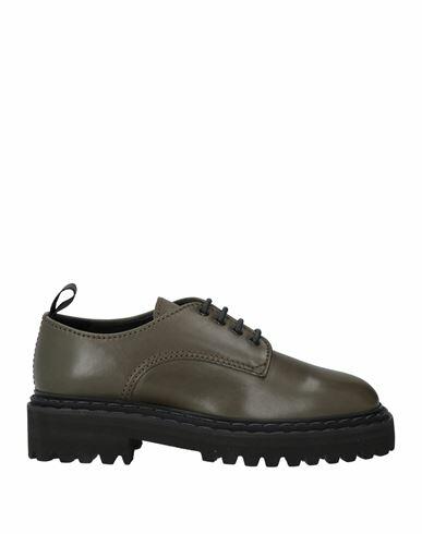 Officine Creative Italia Woman Lace-up shoes Dark green Leather Cover