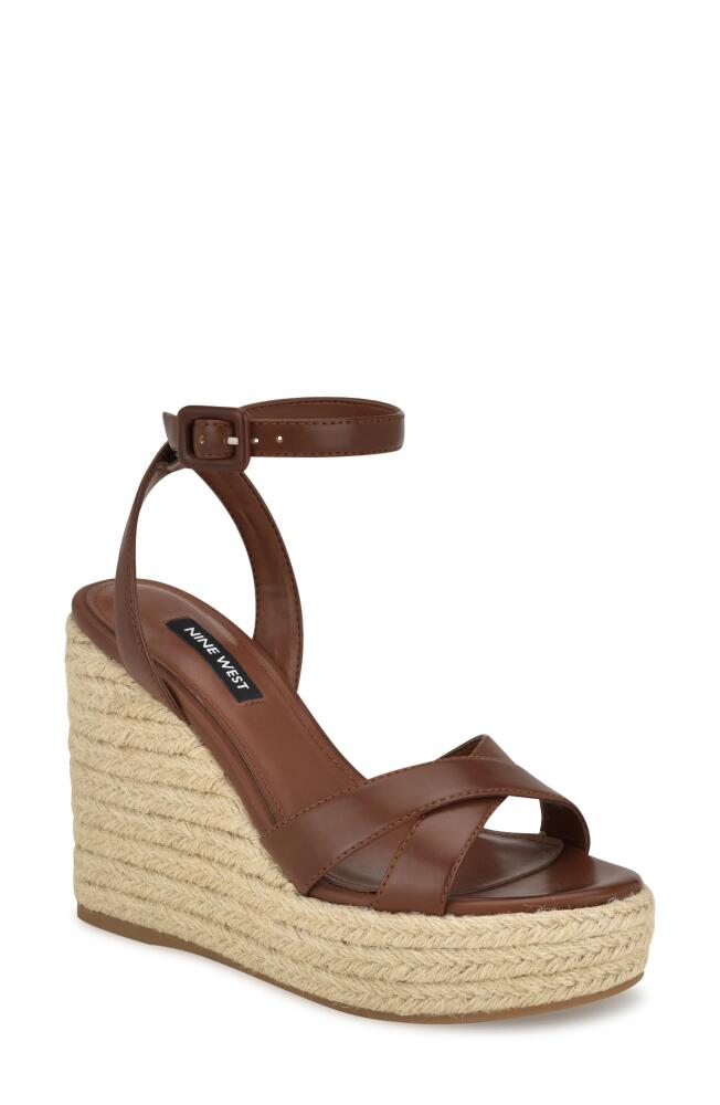 Nine West Earnit Espadrille Sandal in Dark Brown Cover