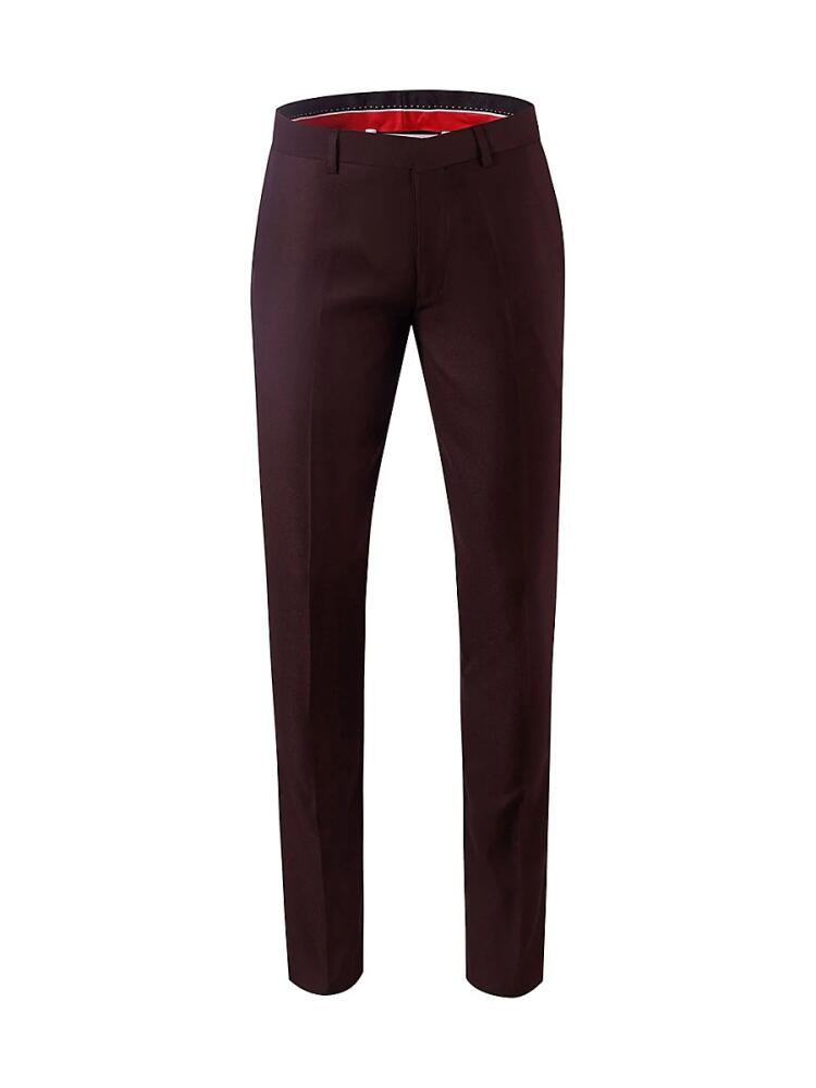 Elie Balleh Men's Slim Fit Dress Pants - Brown Cover