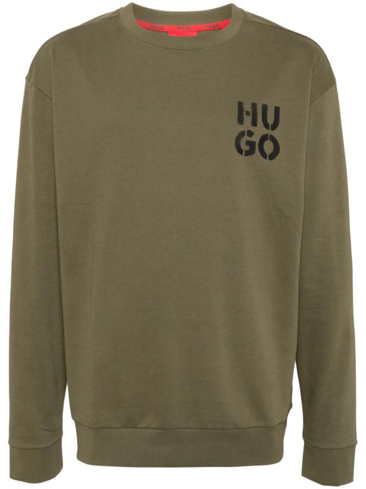 HUGO logo-print T-shirt - Green Cover