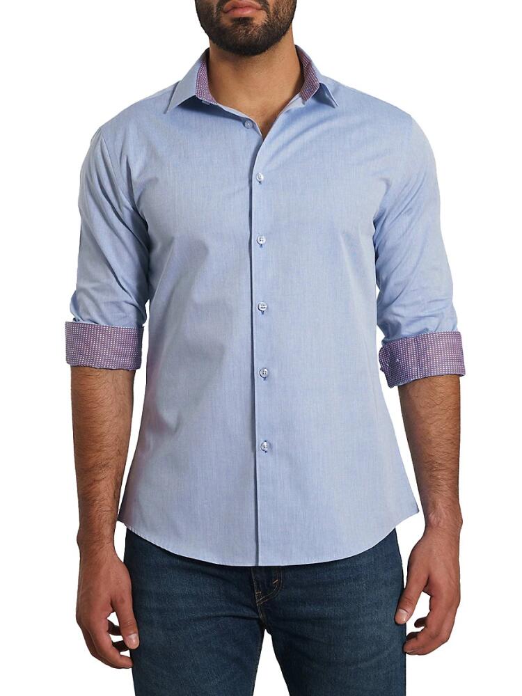 Jared Lang Men's Spread Collar Shirt - Blue Cover