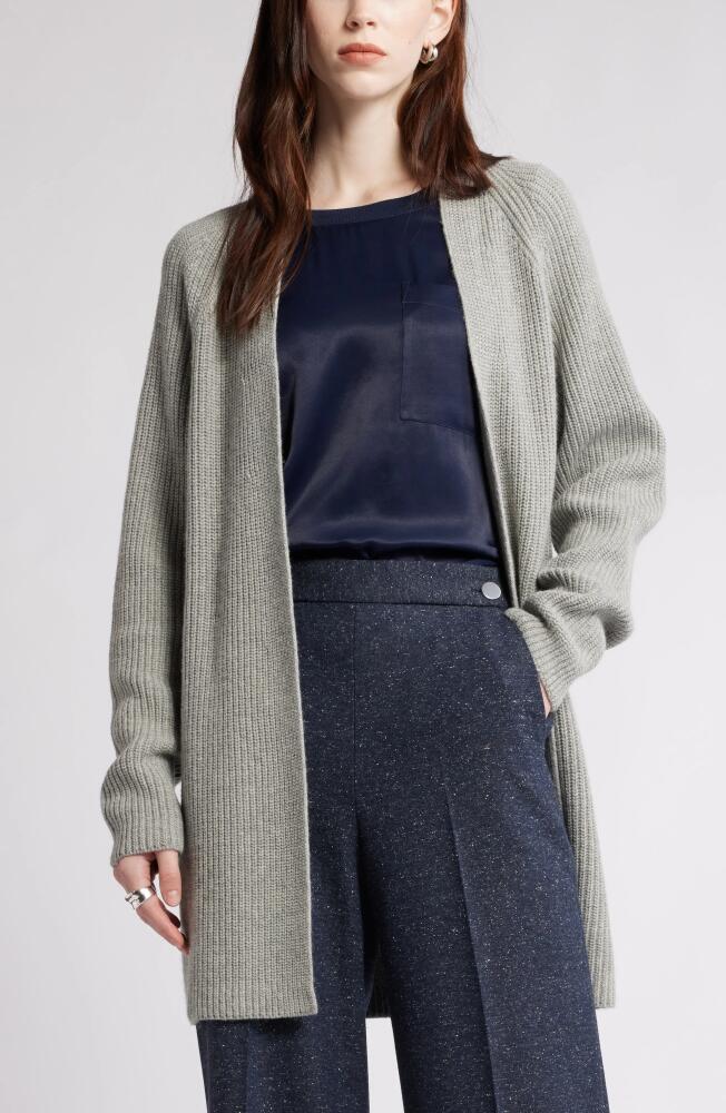 Nordstrom Rib Long Cardigan in Grey Medium Heather Cover