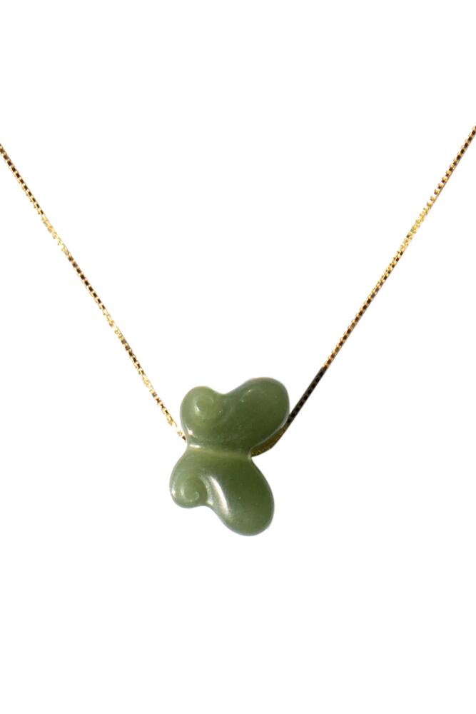 seree Butterfly Green jade pendant necklace in Light Green Cover