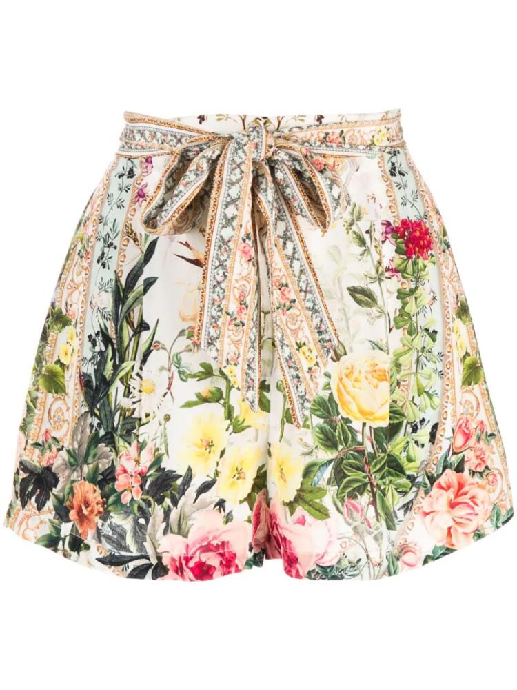 Camilla Renaissance Romance-print silk shorts - Multicolour Cover