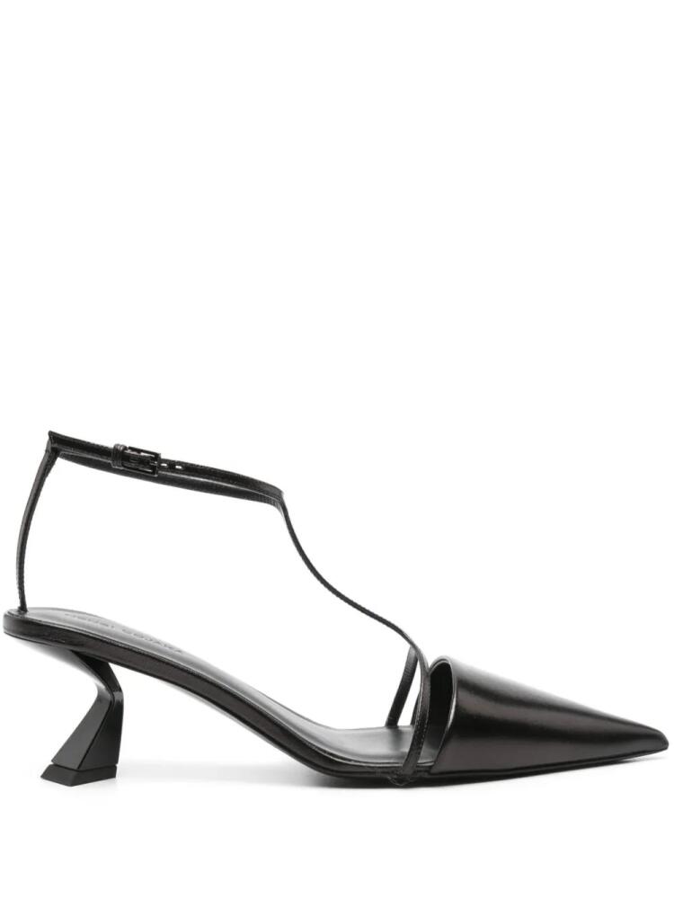 Nensi Dojaka sculpted-heel leather pumps - Black Cover