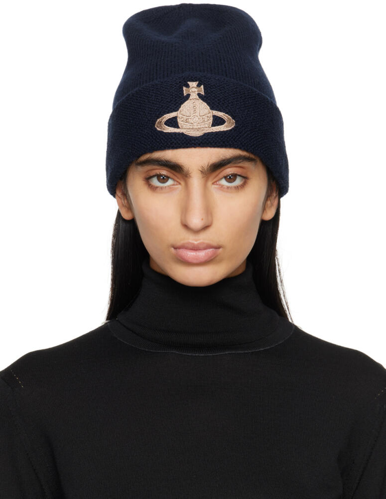 Vivienne Westwood Navy Classic Beanie Cover