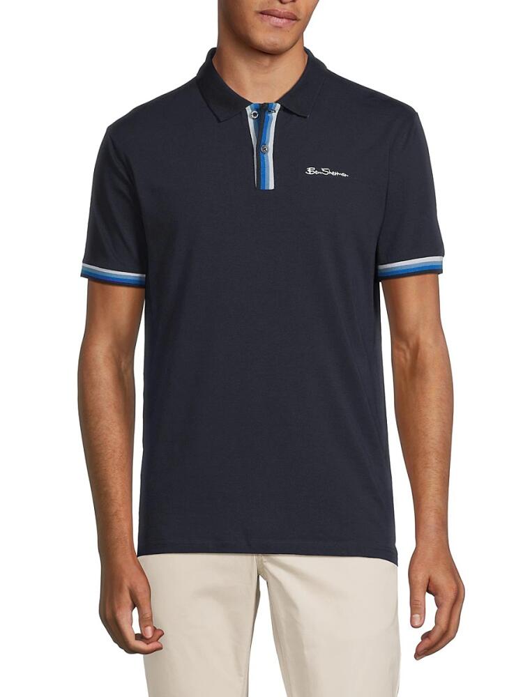 Ben Sherman Men's Stripe Tipped Polo - Navy Blaze Cover