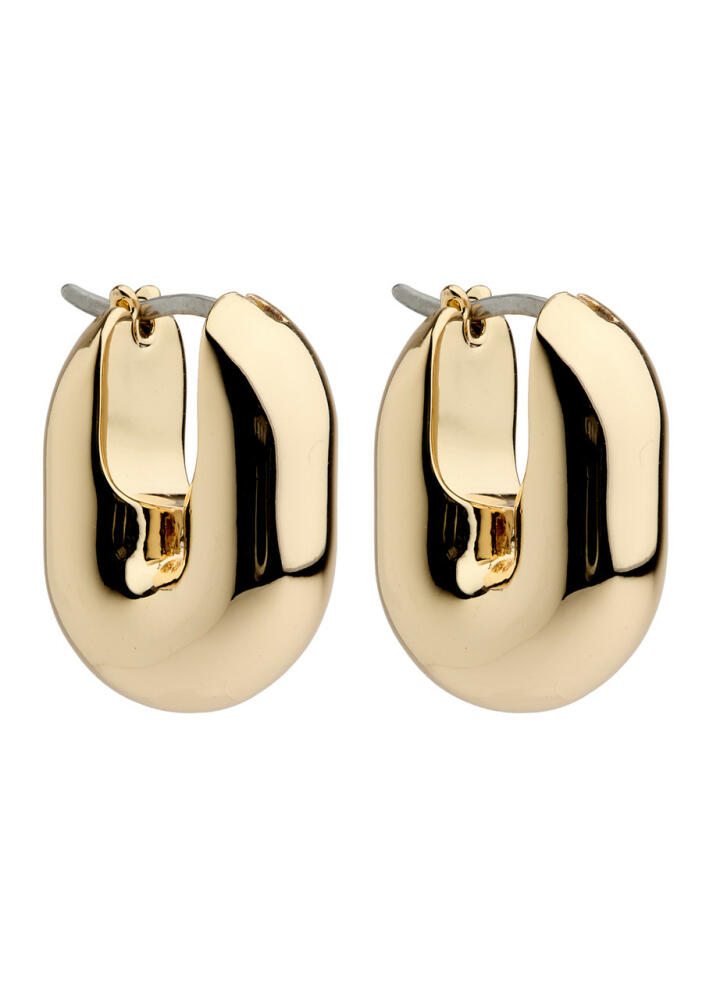 Jenny Bird Puffy U-link Hoop Earrings - Gold Cover