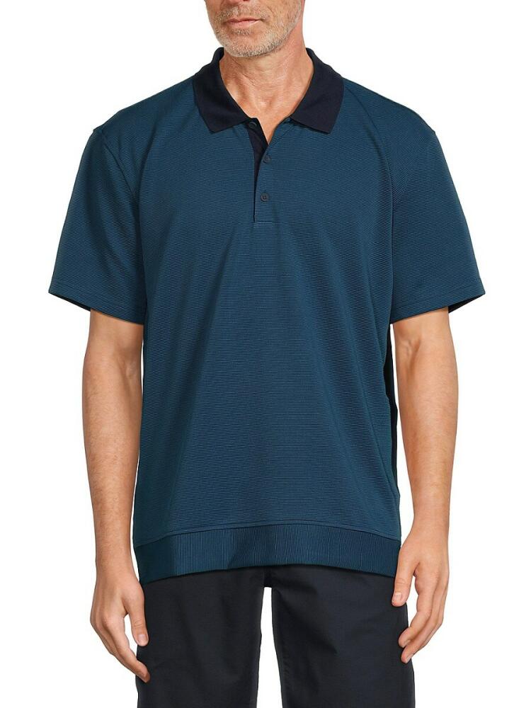 Kenneth Cole Men's Short Sleeve Contrast Polo - Blue Cover