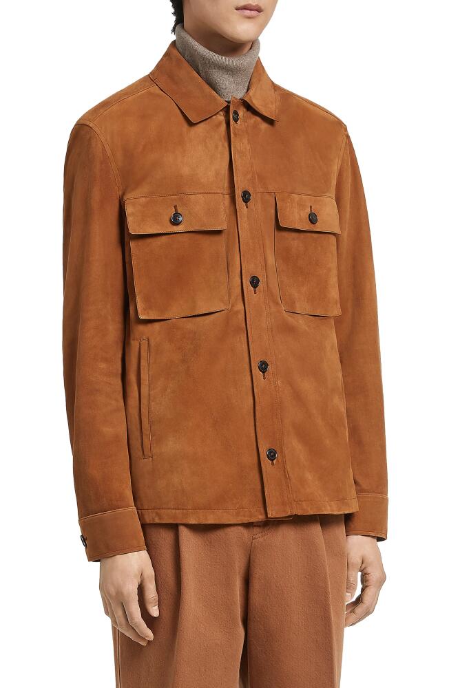 ZEGNA Seude Overshirt in Vicuna Cover