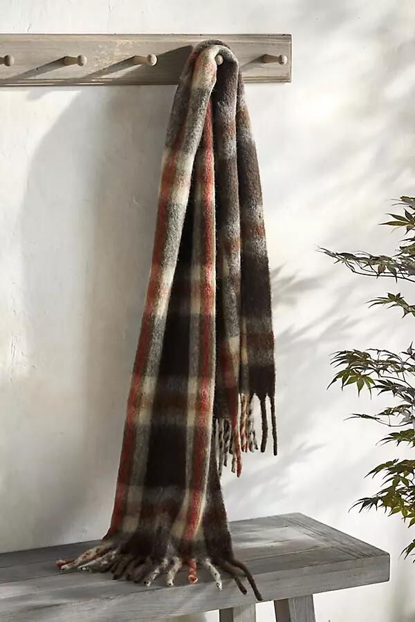 Terrain Plaid Blanket Scarf, Rose Cover